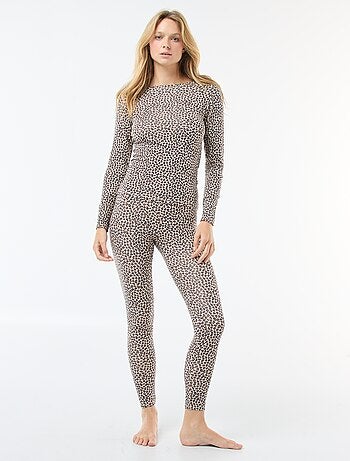 T-shirt termorregulador de mangas compridas gola redonda