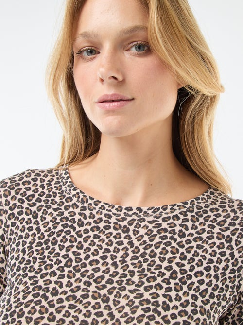 T-shirt termorregulador de mangas compridas com gola redonda - Kiabi