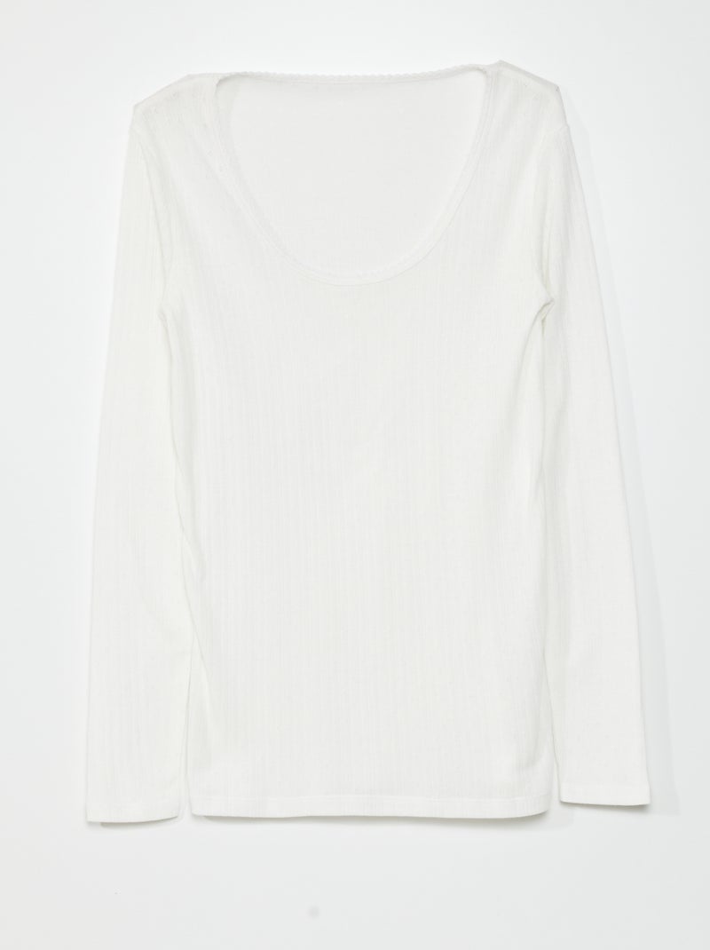 T-shirt termorreguladora  - Sempre + calor Branco - Kiabi