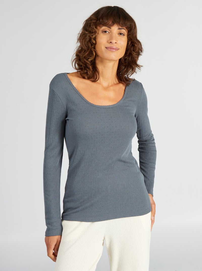 T-shirt termorreguladora  - Sempre + calor CINZA - Kiabi