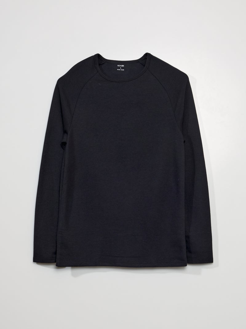 T-shirt termorreguladora - Sempre + calor Preto - Kiabi