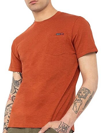 T-shirt kaki para homem schott tskea1