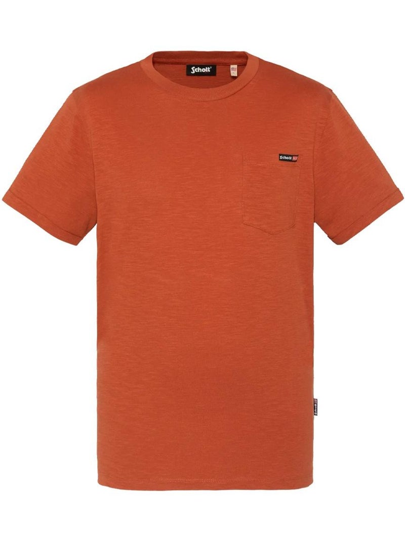 T-Shirt Terracota para Homem Schott TSKEA1 Laranja - Kiabi