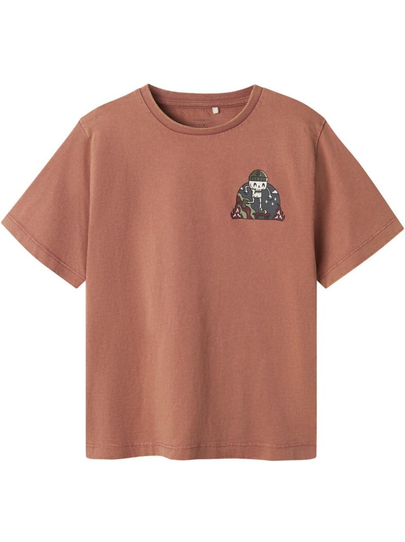 T-shirt terracota para rapaz name it tialfa Castanho-tabaco - Kiabi