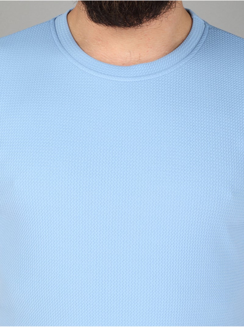 T-shirt texturada - frilivin Azul claro - Kiabi