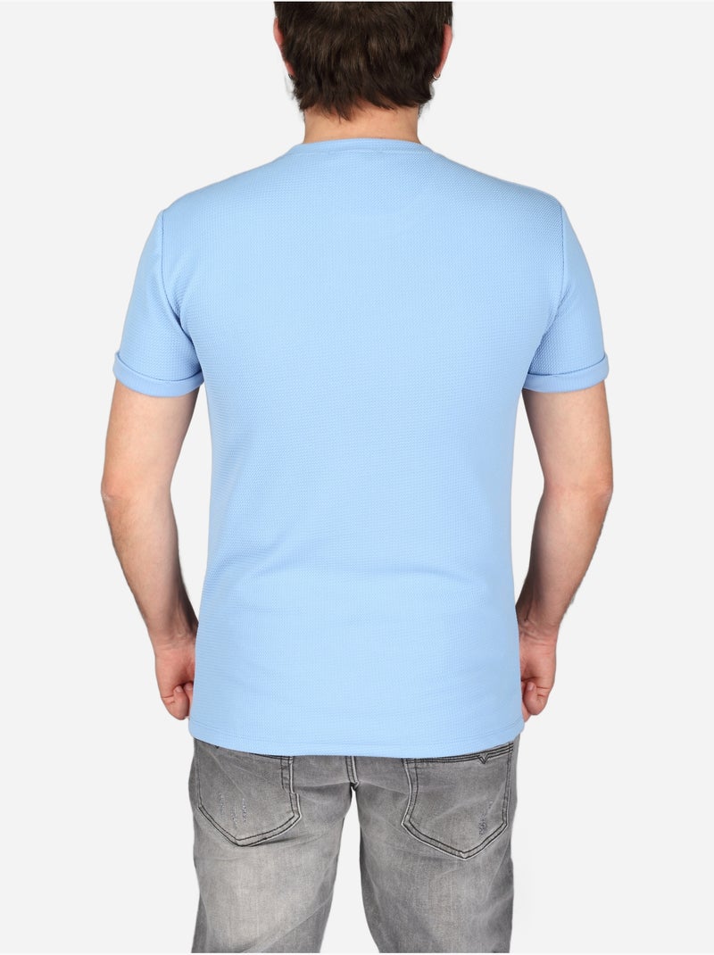 T-shirt texturada - frilivin Azul claro - Kiabi