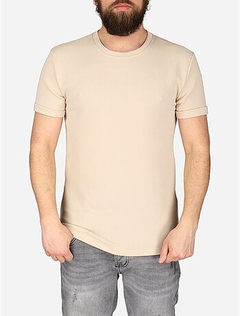 T-shirt texturada - frilivin