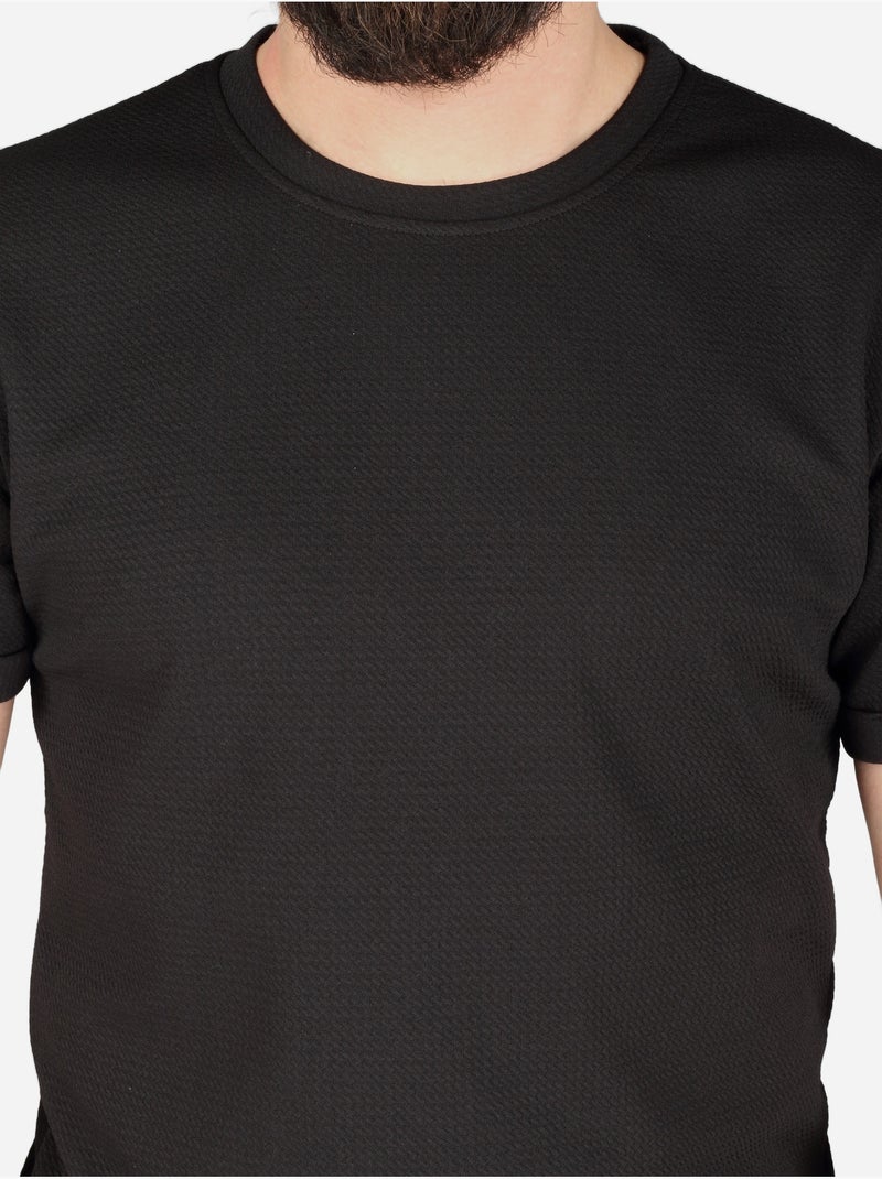 T-shirt texturada - frilivin Preto - Kiabi
