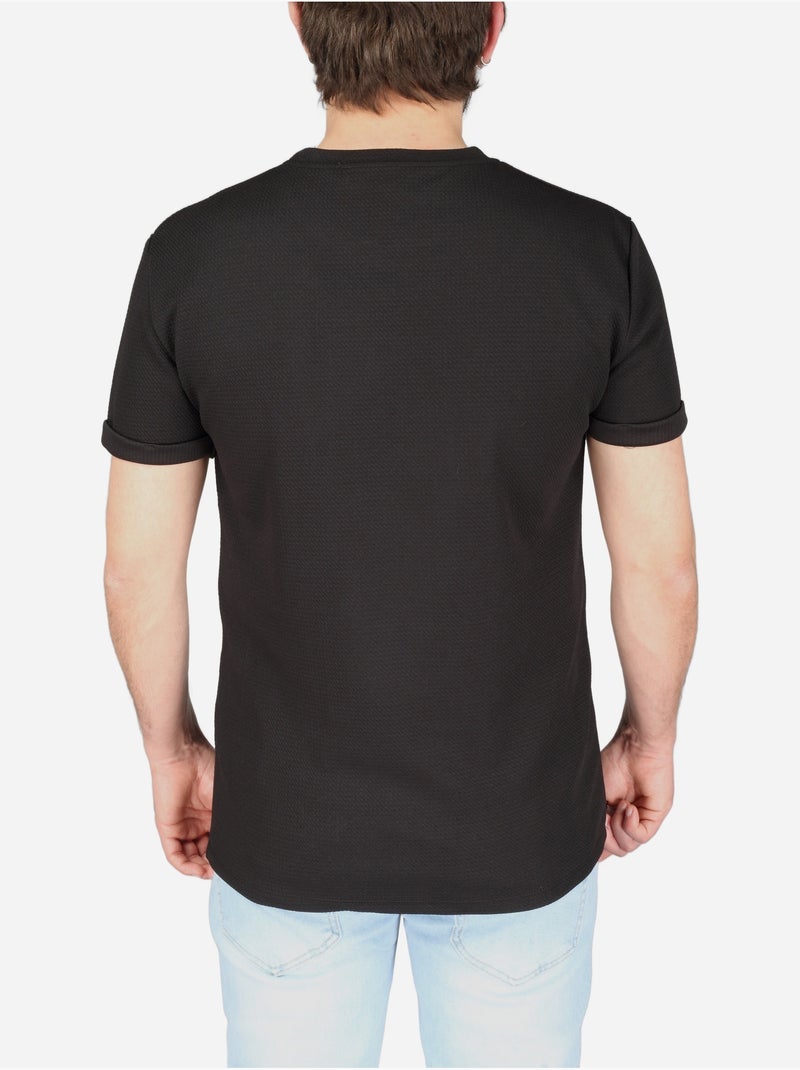 T-shirt texturada - frilivin Preto - Kiabi