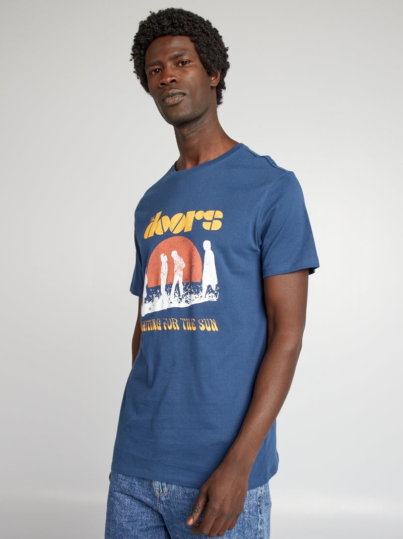 T-shirt 'The Doors' em jersey de gola redonda AZUL - Kiabi