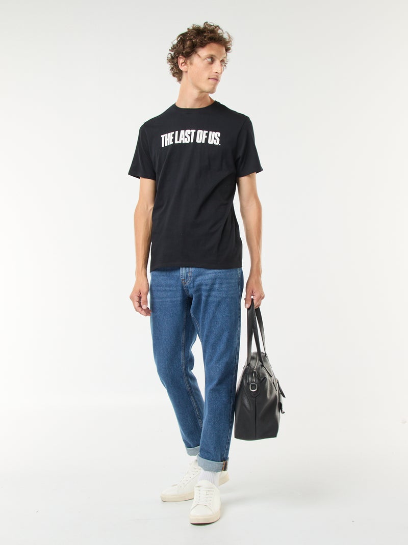 T-shirt 'The Last of Us' de manga curta com estampado frente/verso Preto - Kiabi