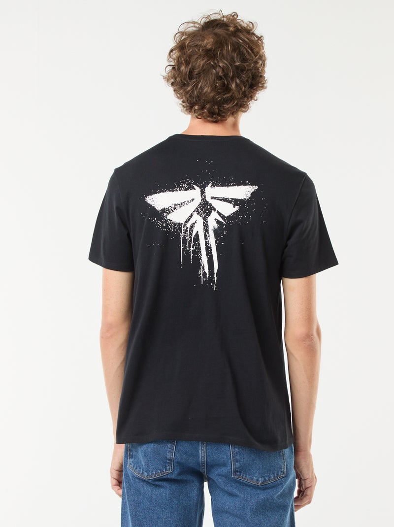 T-shirt 'The Last of Us' de manga curta com estampado frente/verso Preto - Kiabi