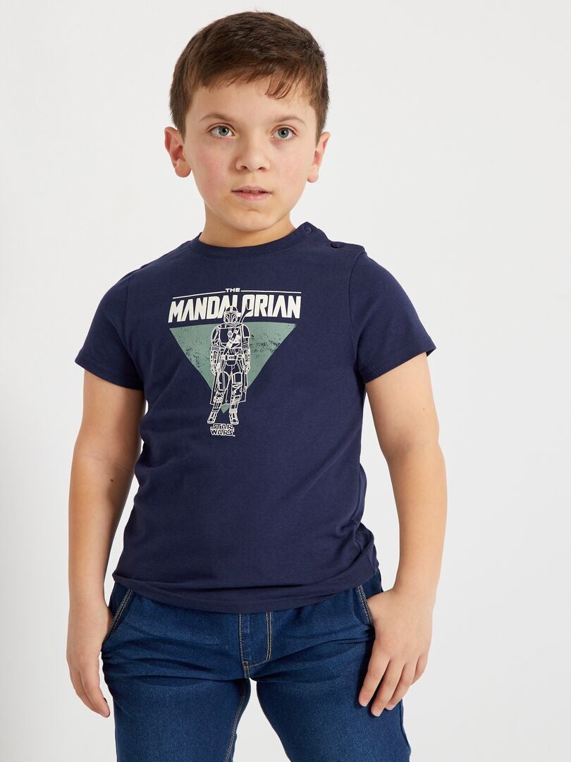 T-shirt 'The Mandalorian' 'Star Wars' AZUL - Kiabi
