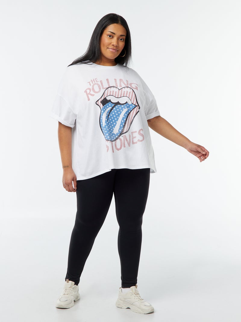 T-shirt 'The Rolling Stones' de manga curta BRANCO - Kiabi