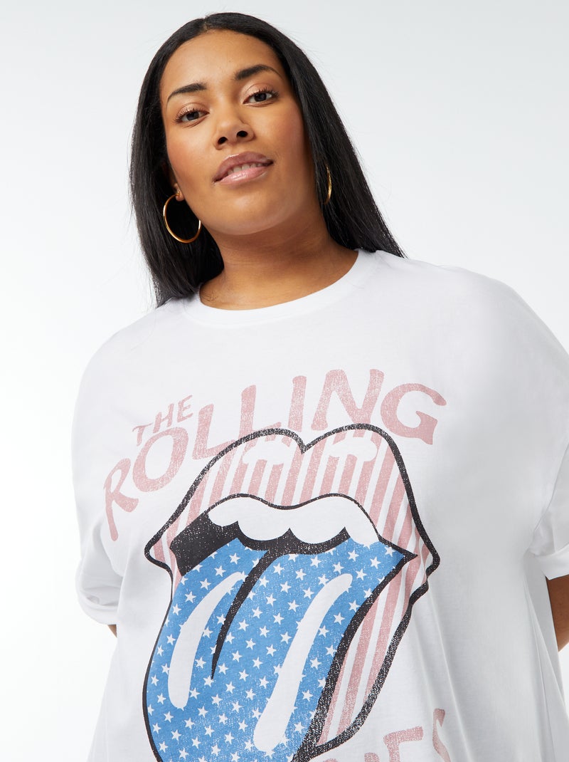 T-shirt 'The Rolling Stones' de manga curta BRANCO - Kiabi