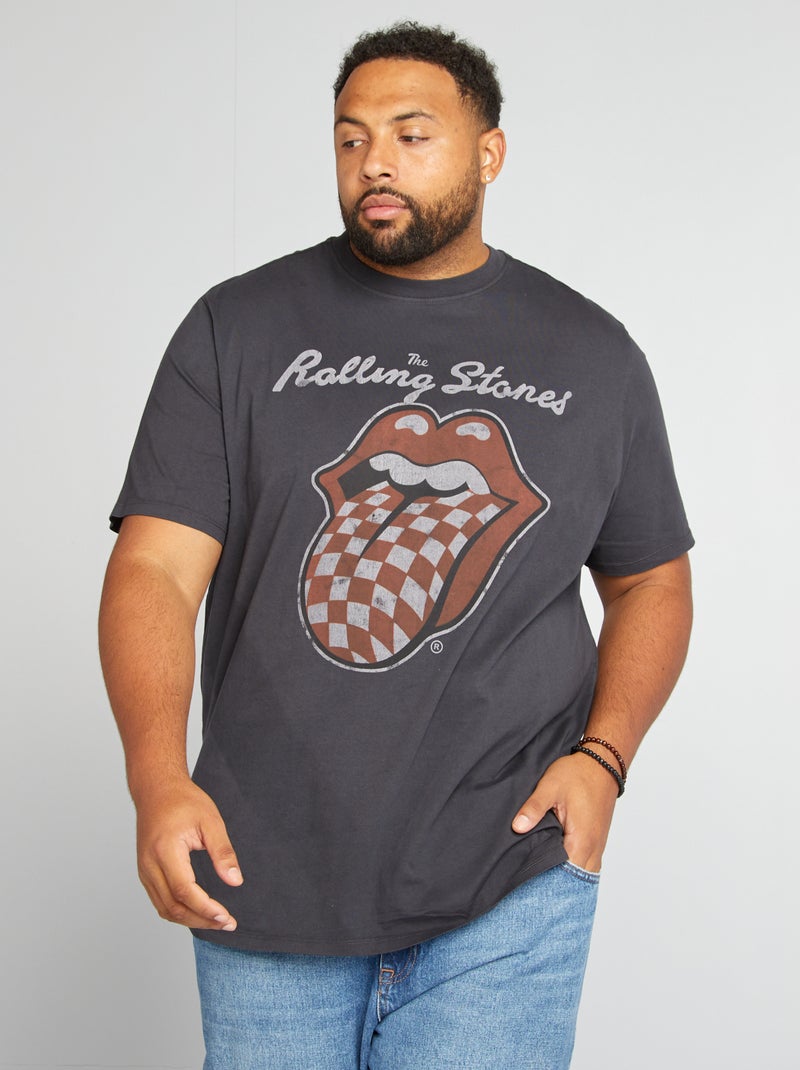T-shirt 'The Rolling Stones' de manga curta PRETO - Kiabi