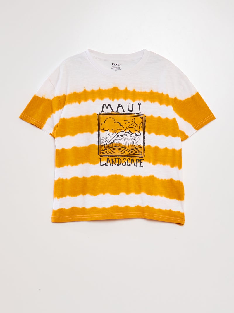 T-shirt Tie and Dye AMARELO - Kiabi