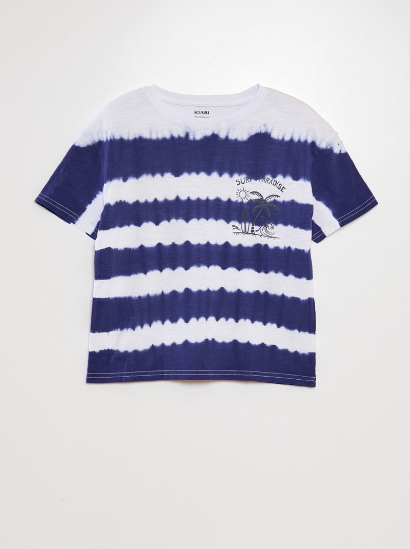 T-shirt Tie and Dye AZUL - Kiabi