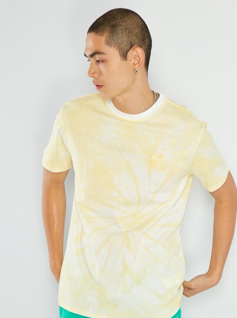 T-shirt tie and dye em jersey AMARELO - Kiabi