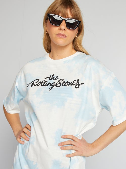 T-shirt tie and dye 'Rolling Stone' - Kiabi