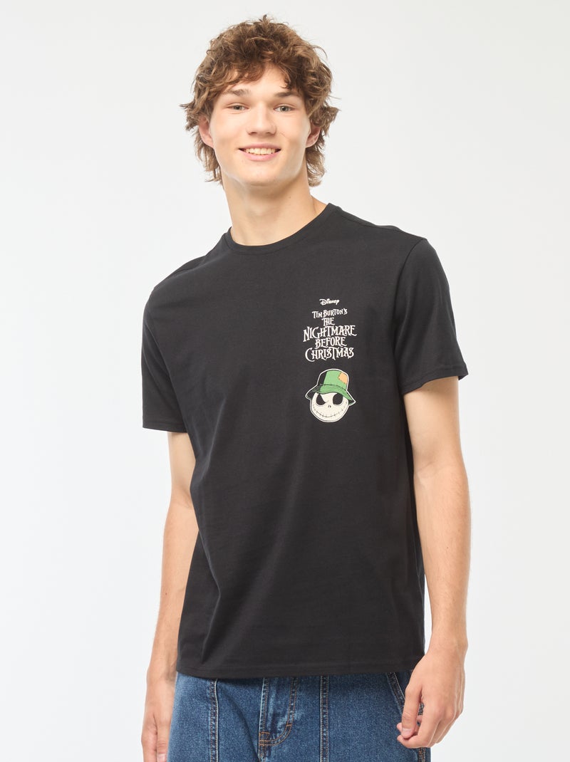 T-shirt 'Tim Burton' 'Disney' de manga curta Preto - Kiabi