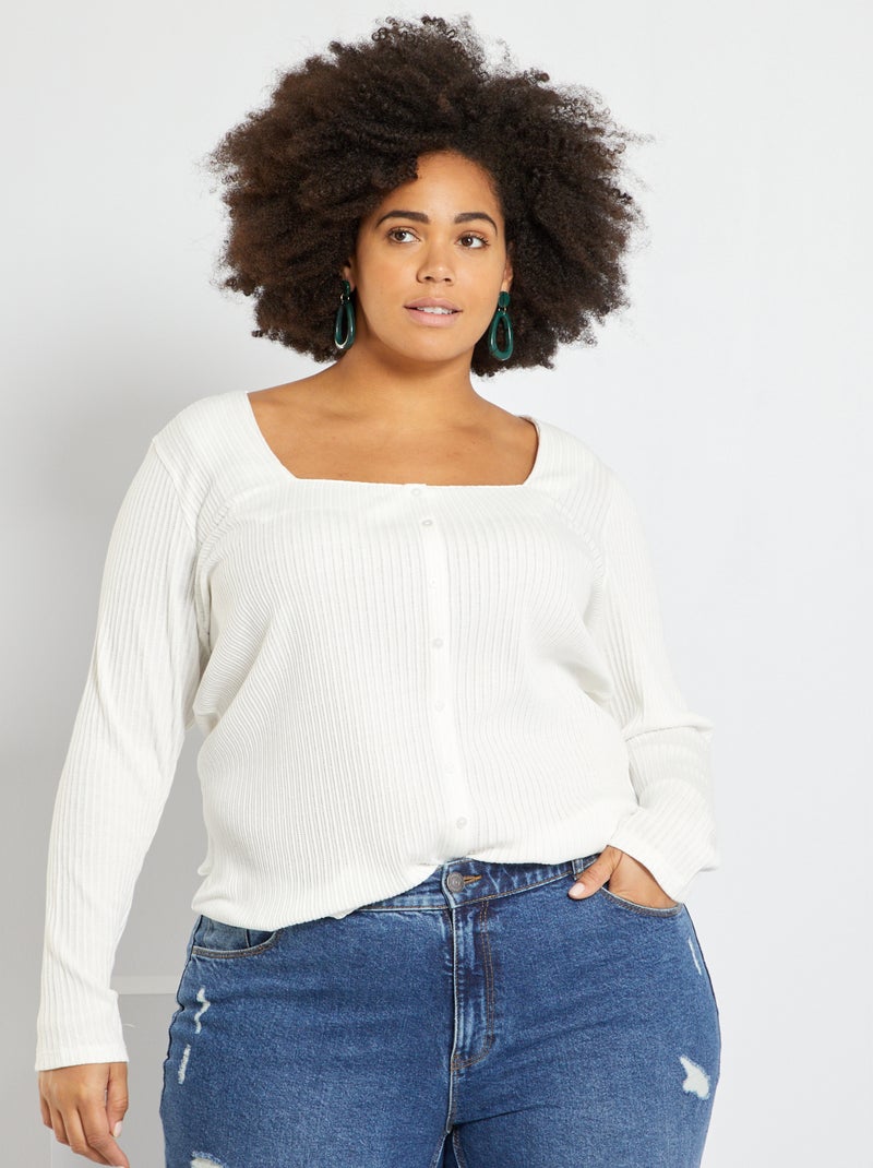 T-shirt tipo colete Branco - Kiabi