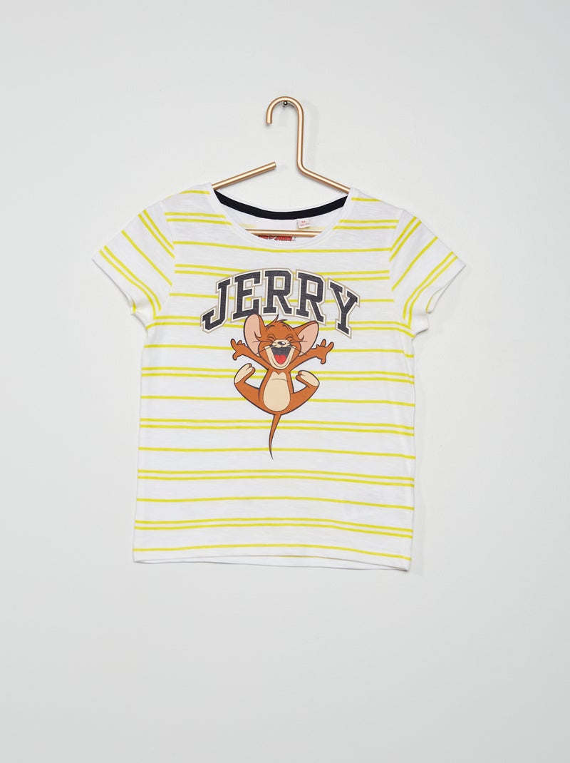 T-shirt 'Tom e Jerry' em jersey AMARELO - Kiabi