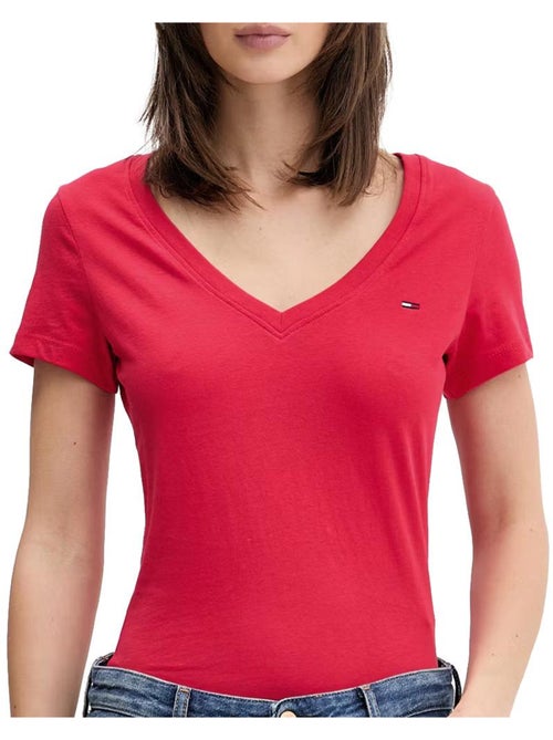 T-shirt Tommy Hilfiger Aruba 120 Vermelho Claro para Mulher - Kiabi T-shirt Tommy Hilfiger Aruba 120 Vermelho Claro para Mulher - Kiabi