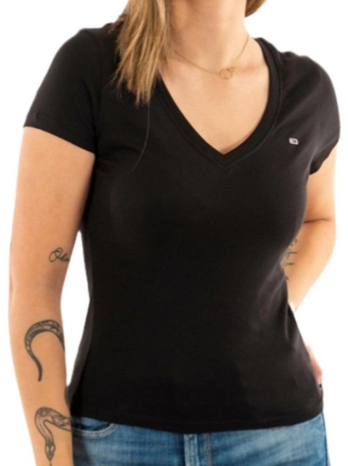 T-shirt Tommy Hilfiger Aruba Preto para Mulher - Kiabi T-shirt Tommy Hilfiger Aruba Preto para Mulher - Kiabi