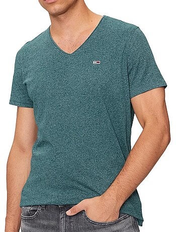 T-shirt tommy hilfiger xslim jaspe cru para homem dm0dm09587