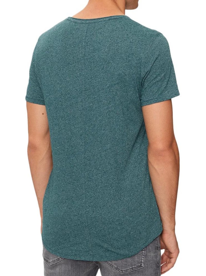 T-shirt Tommy Hilfiger Azul-Petróleo Jaspeado Xslim para Homem Azul - Kiabi