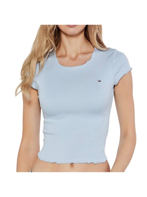 T-Shirt Tommy Hilfiger Babylock Azul para Mulher - Kiabi T-Shirt Tommy Hilfiger Babylock Azul para Mulher - Kiabi