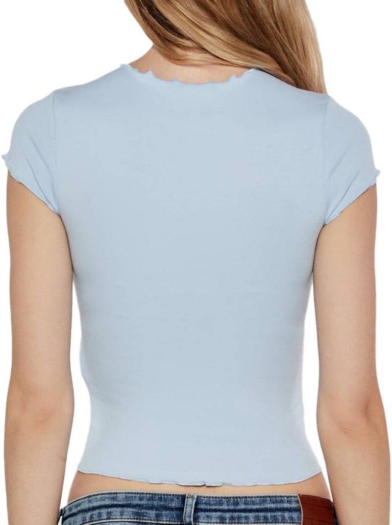 T-Shirt Tommy Hilfiger Babylock Azul para Mulher Azul - Kiabi