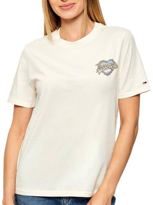 T-shirt Tommy Hilfiger Bege para Mulher DW0DW21524 - Kiabi T-shirt Tommy Hilfiger Bege para Mulher DW0DW21524 - Kiabi