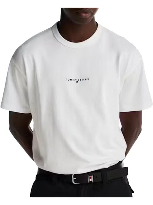 T-Shirt Tommy Hilfiger Branco para Homem Linear0 - Kiabi