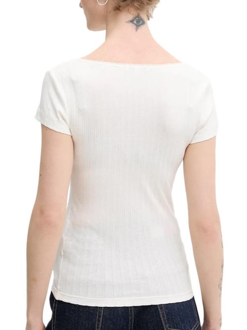 T-Shirt Tommy Hilfiger Branco para Mulher DW0DW21570 - Kiabi T-Shirt Tommy Hilfiger Branco para Mulher DW0DW21570 - Kiabi