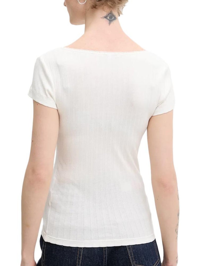 T-Shirt Tommy Hilfiger Branco para Mulher DW0DW21570 Branco - Kiabi