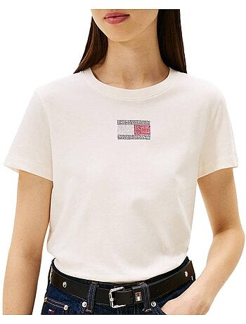 T-shirt Tommy Hilfiger Preta para Mulher DW0DW21965