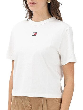 T-shirt tommy hilfiger para mulher - crachá tjw bxy
