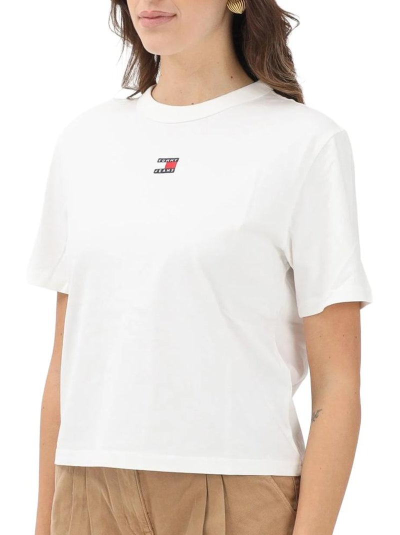 T-shirt Tommy Hilfiger Branco para Mulher Tjw Bxy Badge Branco - Kiabi