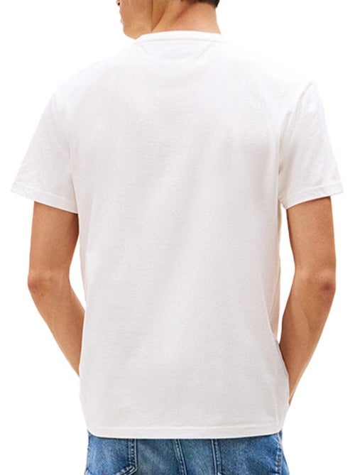 T-Shirt Tommy Hilfiger Branco Regular Linear para Homem - Kiabi T-Shirt Tommy Hilfiger Branco Regular Linear para Homem - Kiabi