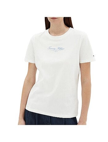 T-shirt Tommy Hilfiger Branco Regular para Mulher