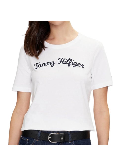 T-shirt Tommy Hilfiger Breezy Branco para Mulher - Kiabi T-shirt Tommy Hilfiger Breezy Branco para Mulher - Kiabi