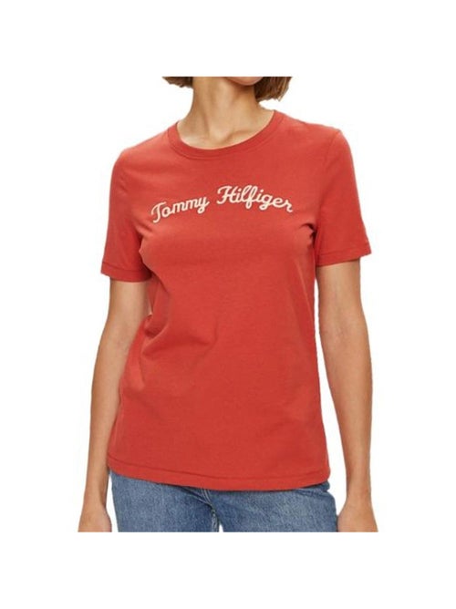 T-shirt Tommy Hilfiger Breezy Vermelha para Mulher - Kiabi T-shirt Tommy Hilfiger Breezy Vermelha para Mulher - Kiabi