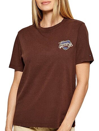 T-Shirt Rosa de Mulher Tommy Hilfiger DW0DW21524