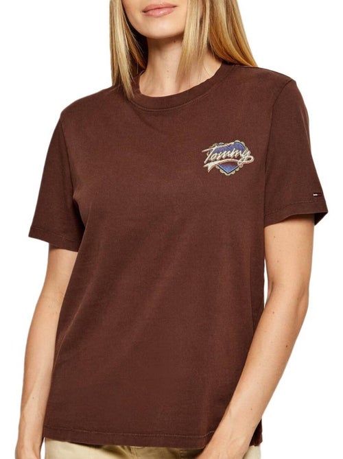 T-Shirt Tommy Hilfiger Castanha para Mulher DW0DW21524 - Kiabi T-Shirt Tommy Hilfiger Castanha para Mulher DW0DW21524 - Kiabi