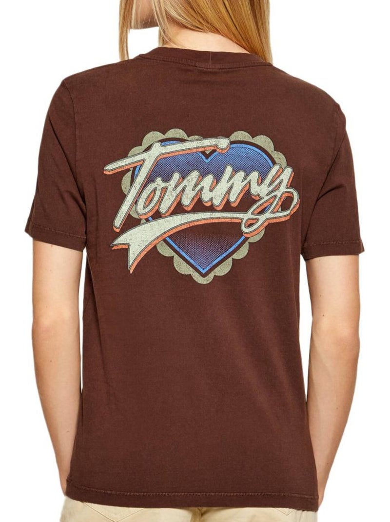T-Shirt Tommy Hilfiger Castanha para Mulher DW0DW21524 Castanho-capuccino - Kiabi