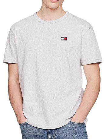 T-shirt Tommy Hilfiger Cinzenta com Crachá para Homem