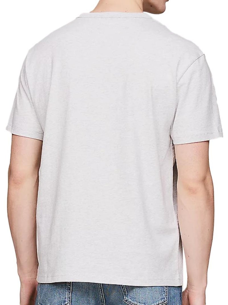 T-shirt Tommy Hilfiger Cinzenta com Crachá para Homem Cinza-prateado - Kiabi