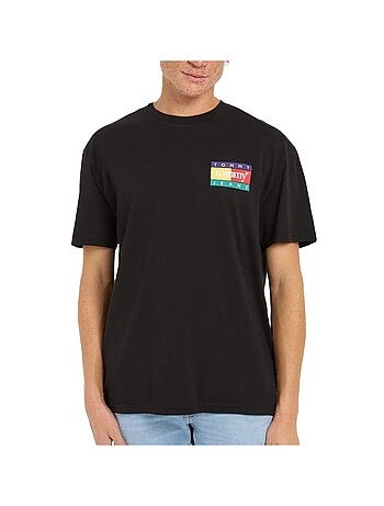 T-shirt Tommy Hilfiger Color para Homem Preto/Multicor